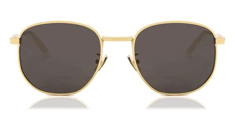 bottega veneta - bv1160sa - shiny gold lv - metal|Bottega Veneta® Men's Ultrathin Metal Panthos Sunglasses in Gold.